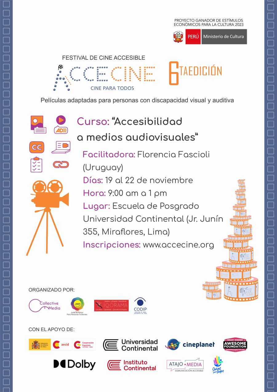 Curso Accesibilidad a medios audiovisuales